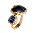 Dark Blue Golden Ring