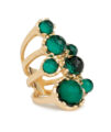 Gold Ring with Green Stones